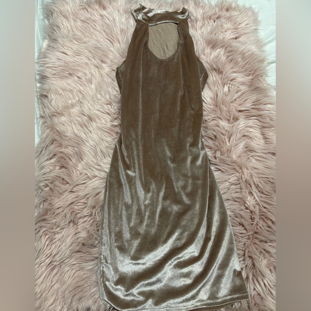 Cut out velvet dress
